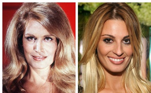 Dalida et l'actrice Sveva Alviti qui incarne la chanteuse dans un biopic.