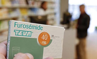 Lille, le 10 juin 2013. Le medicament Furosemide, un diuretique, des laboratoires Teva.