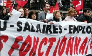 Manifestation de fonctionnaires.