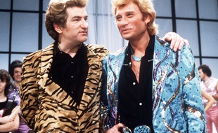 EDDY MITCHELL ET JOHNNY HALLYDAY en novembre 1982