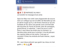 Cette fausse alerte circule sur les réseaux sociaux.