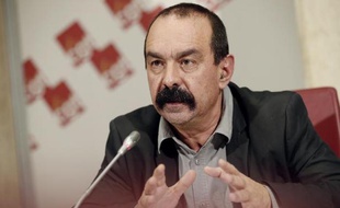 Philippe Martinez lors d'une conférence de press le 14 janvier 2015 à Paris
