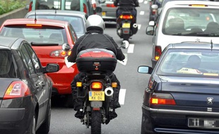Des embouteillages en région parisienne.