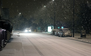 Illustration de chutes de neige à Rennes, ici en 2012.