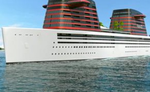 Image de synthèse du futur paquebot France qui pourrait être construit à Saint-Nazaire en 2013.