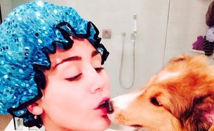 Miley Cyrus et son nouveau chien, Emu.