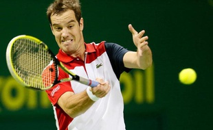 Richard Gasquet lors de son match contre Daniel Brands au tournoi de Doha le vendredi 4 janvier 2013.
