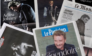 Des unes de journaux au lendemain de la mort de Johnny Hallyday, le 7 décembre 2017.