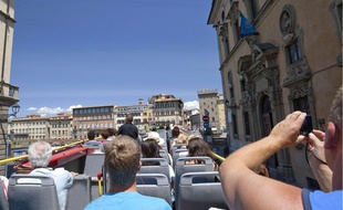 Des touristes à Florence.
