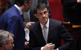 Le Premier ministre Manuel Valls lors des questions au gouvernement le 8 avril 2015 à l'Assemblée nationale à Paris