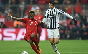 Alvaro Morata à la lutte avec David Alaba