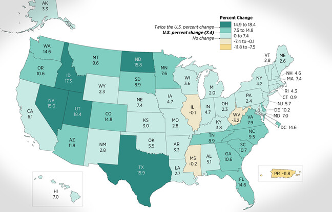 Recensement aux Etats-Unis : Le Texas gagne deux voix au collège électoral, la Californie et New York en perdent un