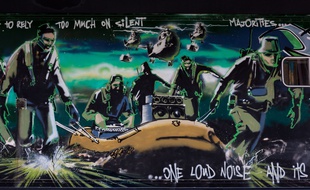 L'oeuvre «Silent Majority» de Banksy.