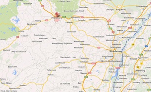 Googlemap de Phalsbourg (Moselle).