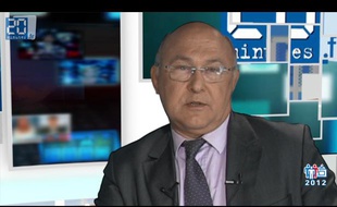 Michel Sapin dans le studio de «20Minutes», le 2 mai 2012