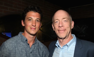Miles Teller and (R) J.K. Simmons