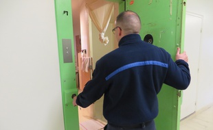 A la prison de Corbas, le 29 novembre 2017.
L'administration pénitentiaire lance une vaste campagne de recrutement de surveillants de prison.
