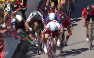 L'arrivée houleuse de la 3e étape du Tour de France, avec la chute de Cavendish poussé par Sagan, le 4 juillet 2017.