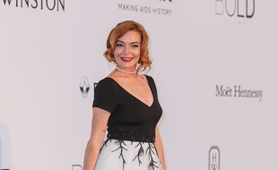 L'actrice Lindsay Lohan au Cap d'Antibes