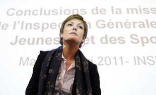 La ministre des Sports Chantal Jouanno, à l'Insep, le 10 mai 2011.