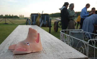 Illustration d'un masque de tête de cochon.