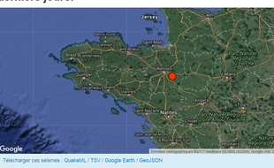 Capture écran du site http://renass.unistra.fr/ concernant le séisme survenu le 28 septembre 2017