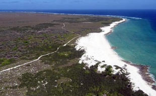 Les côtes de l'île Europa dans l'océan Indien, le 13 avril 2014