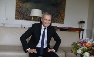 François de Rugy président de l'Assemblée nationale dans son bureau de la présidence hôtel de Lassay.