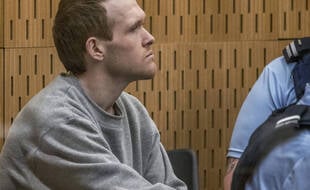 Brenton Tarrant, tueur des attentats de Christchurch, lors de son procès le 26 août 2020.
