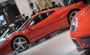 La 458 Italie de Ferrari au salon de l'automobile de Pékin en avril 2010.