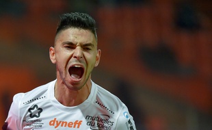 Morgan Sanson et avec le maillot de Montpellier.