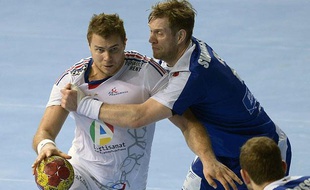 William Accambray face à l'Islande, le 20 janvier 2013 à Barcelone.