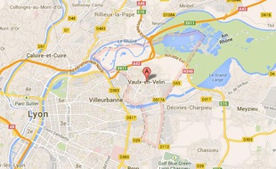 Google map de Vaulx-en-Velin.