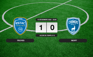 Ligue 2, 16ème journée: Troyes s'impose à domicile 1-0 contre Niort