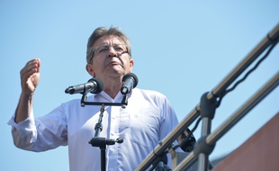 Jean-Luc Mélenchon lors de la Fête à Macron, le 5 mai 2018.