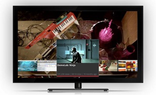 La nouvelle interface de Google TV, dévoilée le 28 octobre 2011.
