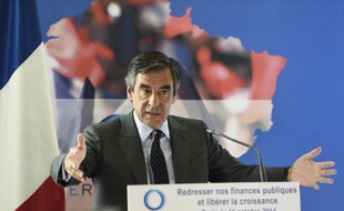 L'ancien Premierm inistre François Fillon lors d'une conférence de presse à Paris le 1er octobre 2014