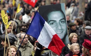 Manifestation de soutien après le meurtre antisémite de Ilan Halimi à Paris, le 26 février 2006