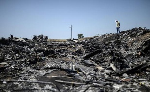 Les débris de l'avion MH17 dans l'est de l'Ukraine, le 26 juillet 2014