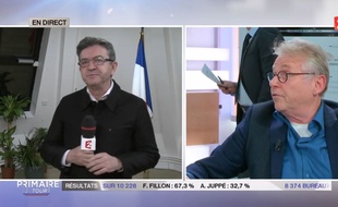 Jean-Luc Mélenchon et Daniel Cohn-Bendit sur France 2 le 27 novembre 2016.