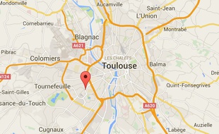 Localisation de l'avenue Louis-Bazerque, à Toulouse.