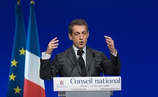 Nicolas Sarkozy, lors du Conseil national Les Républicains, le 13/02/2016
Credit:WITT/SIPA/1602131844