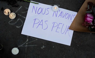 Un message déposé place de la République.