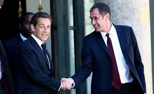 Nicolas Sarkozy et Richard Descoings le 2 juin 2009.