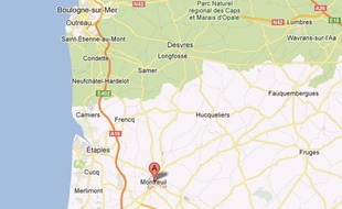 Google map de Montreuil-sur-mer, dans le Pas-de-Calais.