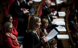 Bérangère Couillard à l'Assemblée Nationale, le 30 avril 2019.