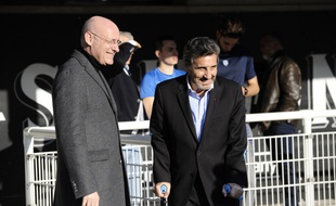 Bernard Laporte et Mohed Altrad à Montpellier le 19 février 2020.