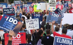 Une manifestation pro-mariage gay, mardi 26 mai 2009, à Los Angeles