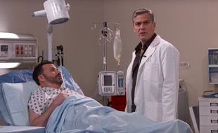 George Clooney et Jimmy Kimmel dans un sketch parodique d'Urgences