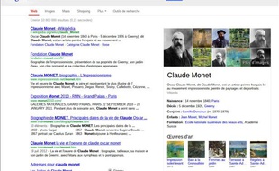 Un exemple de recherche Google avec le «graphe du savoir».
